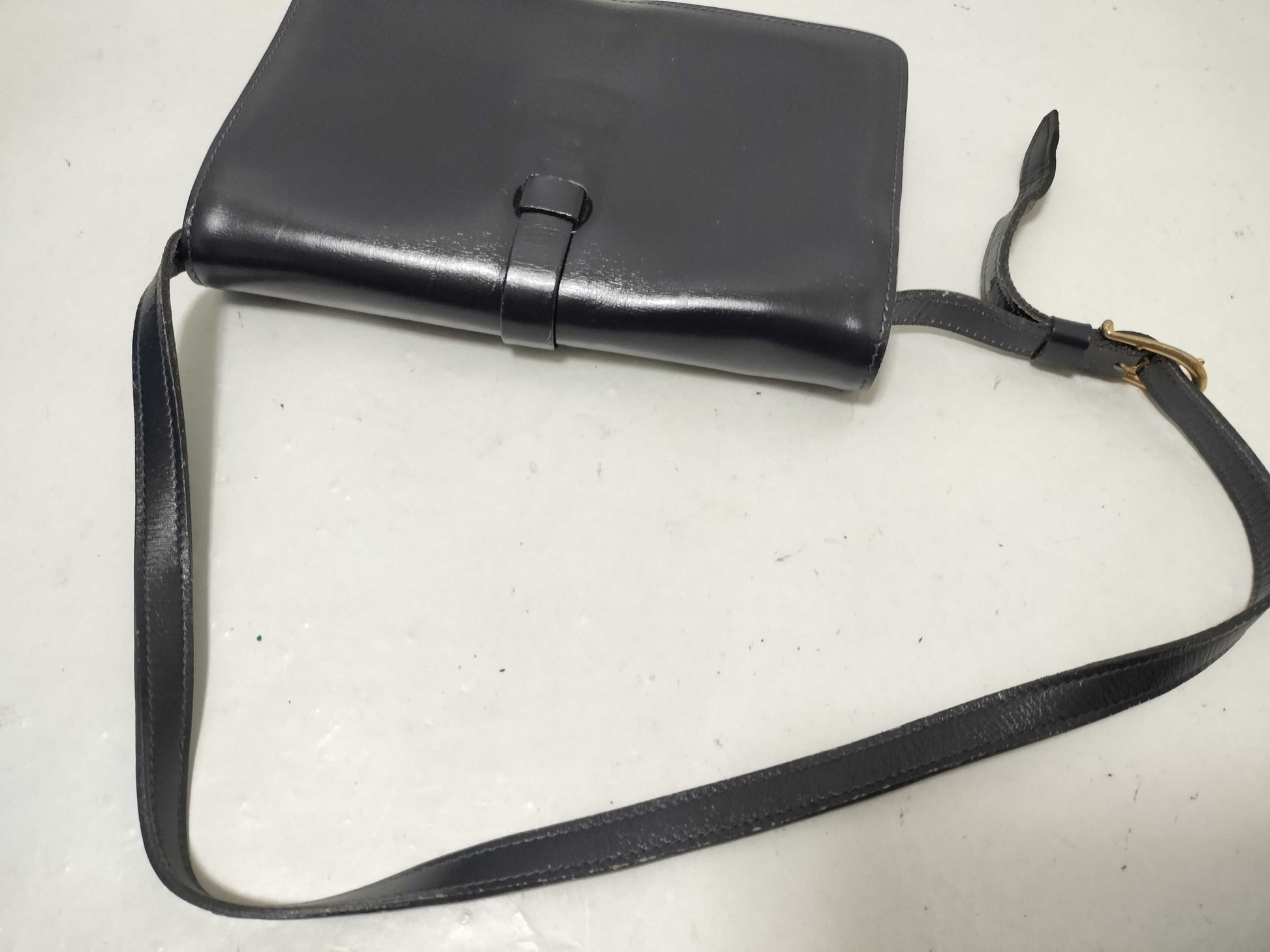 CELINE CELINE Leather Shoulder Bag Black Shoulder Bag