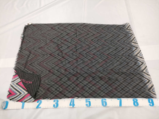 LOUIS VUITTON Scarf, 79% Cotton, 21% Silk, Black, White, Red, Blue, IS0194 MP1531