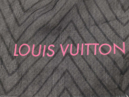 LOUIS VUITTON Scarf, 79% Cotton, 21% Silk, Black, White, Red, Blue, IS0194 MP1531
