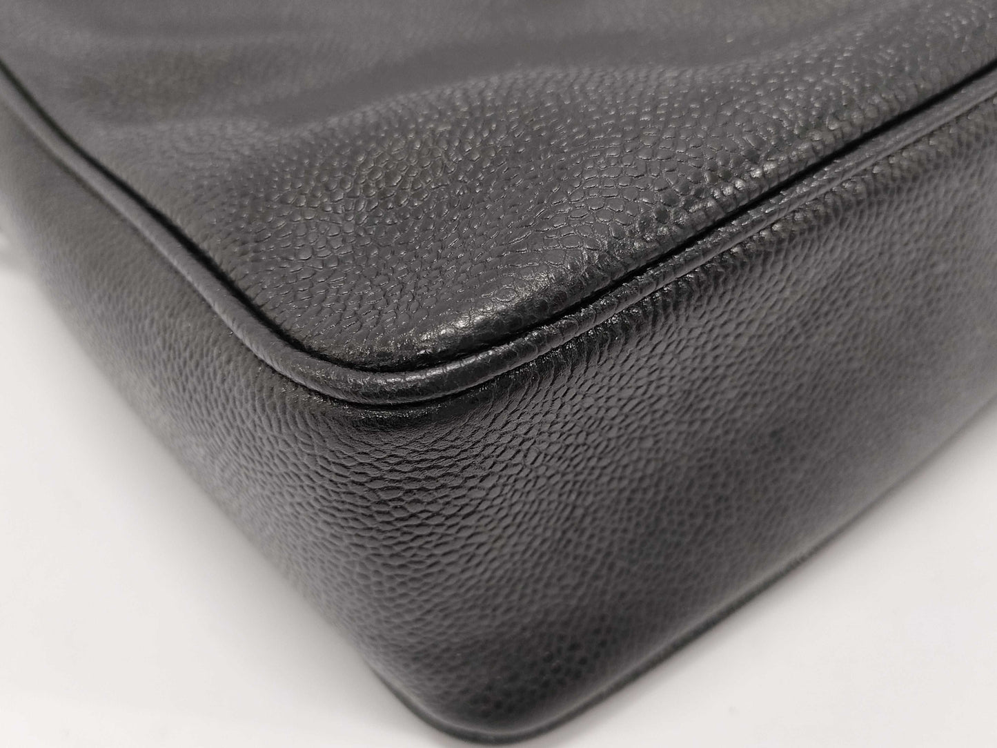 CHANEL Triple Coco Caviar Skin Black Shoulder Bag 3169742