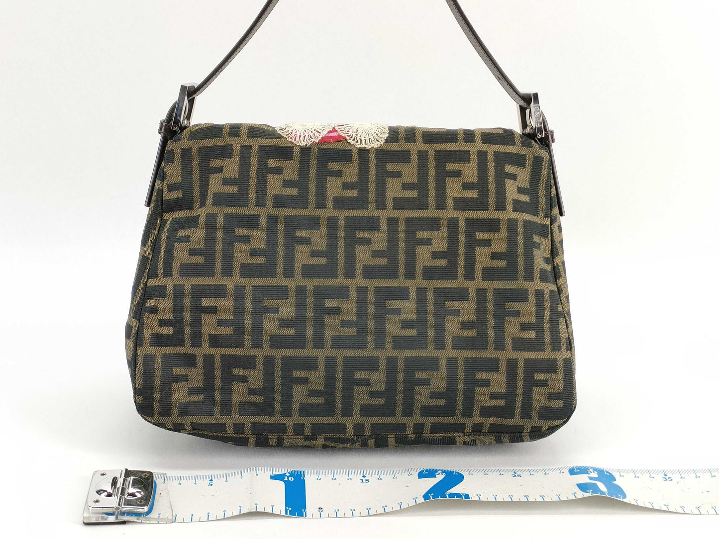 FENDI Zucca pattern Fendi Mamma Bucket embroidered handbag/shoulder bag