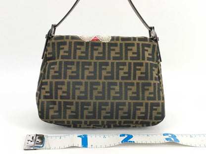 FENDI Zucca pattern Fendi Mamma Bucket embroidered handbag/shoulder bag