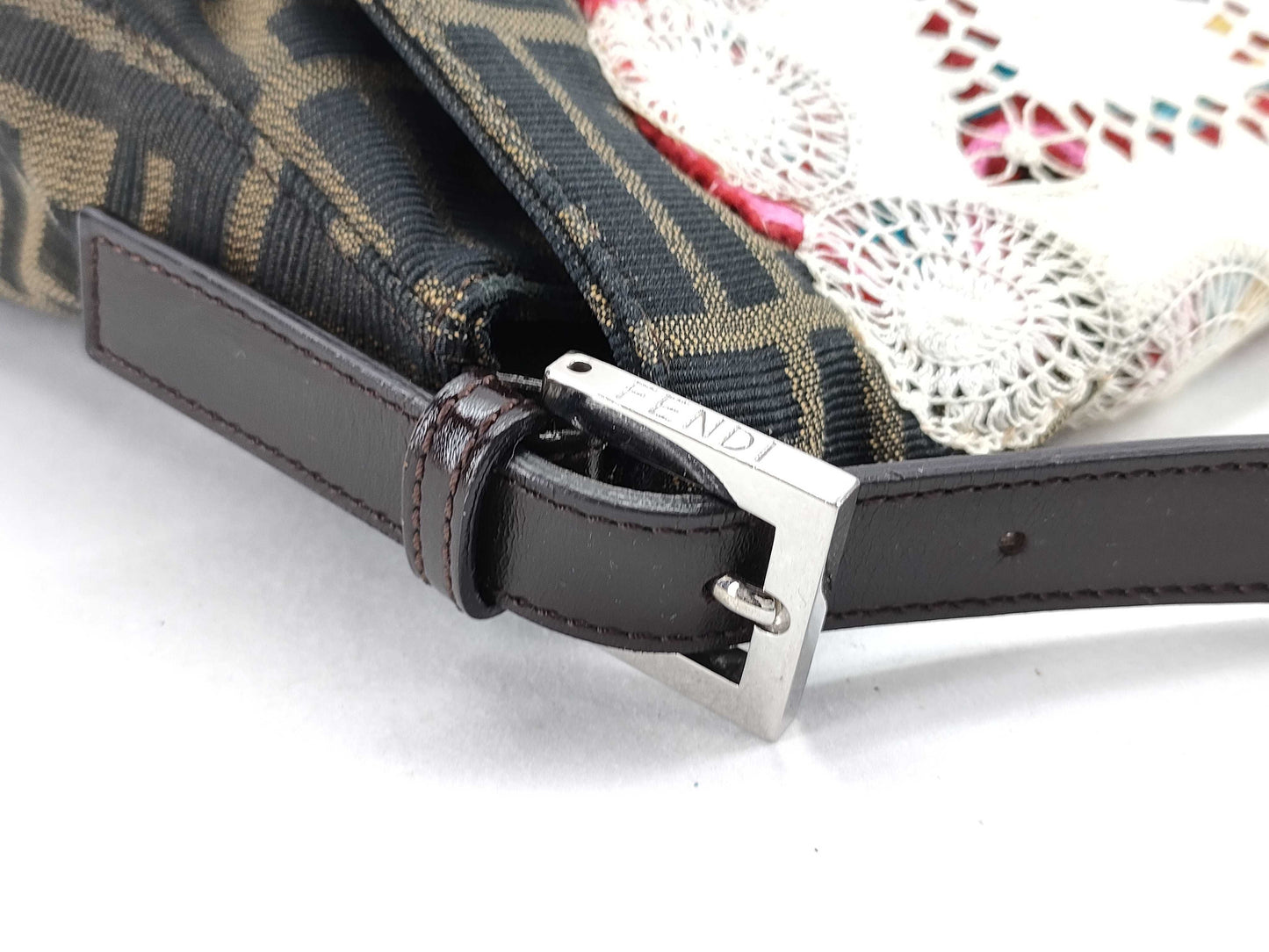 FENDI Zucca pattern Fendi Mamma Bucket embroidered handbag/shoulder bag