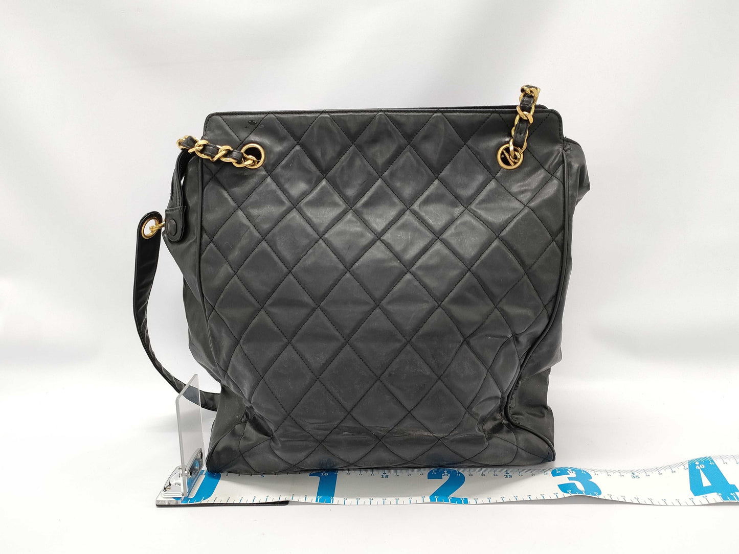 CHANEL Matelasse Chain Shoulder Bag, BC Grade, Seal Included, No. 3, Warranty Card Included, Black Tote Bag