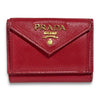 PRADA Saffiano Metal Lettering Logo Tri-fold Wallet, Compact FOUCO, W10cm x H7cm x D3cm