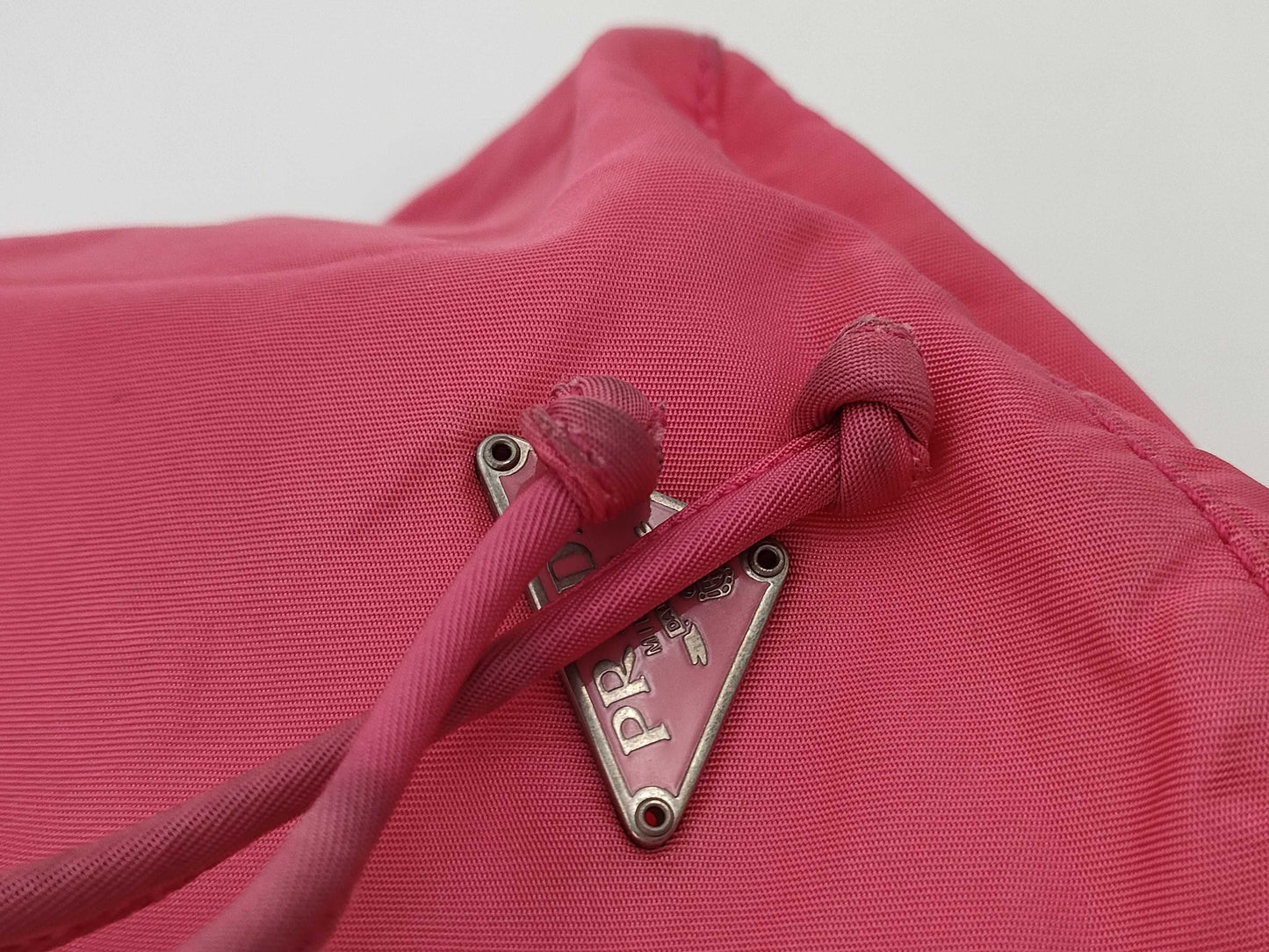 PRADA PRADA Prada Nylon Drawstring Pouch Drawstring Bag Pink Pouch