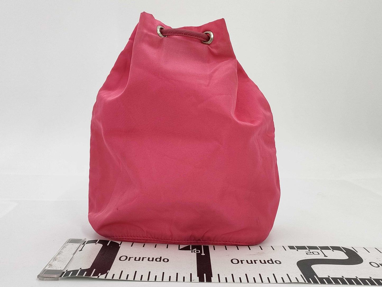 PRADA PRADA Prada Nylon Drawstring Pouch Drawstring Bag Pink Pouch