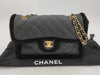 CHANEL Mouton x Leather Black Matelasse IC Shoulder Bag