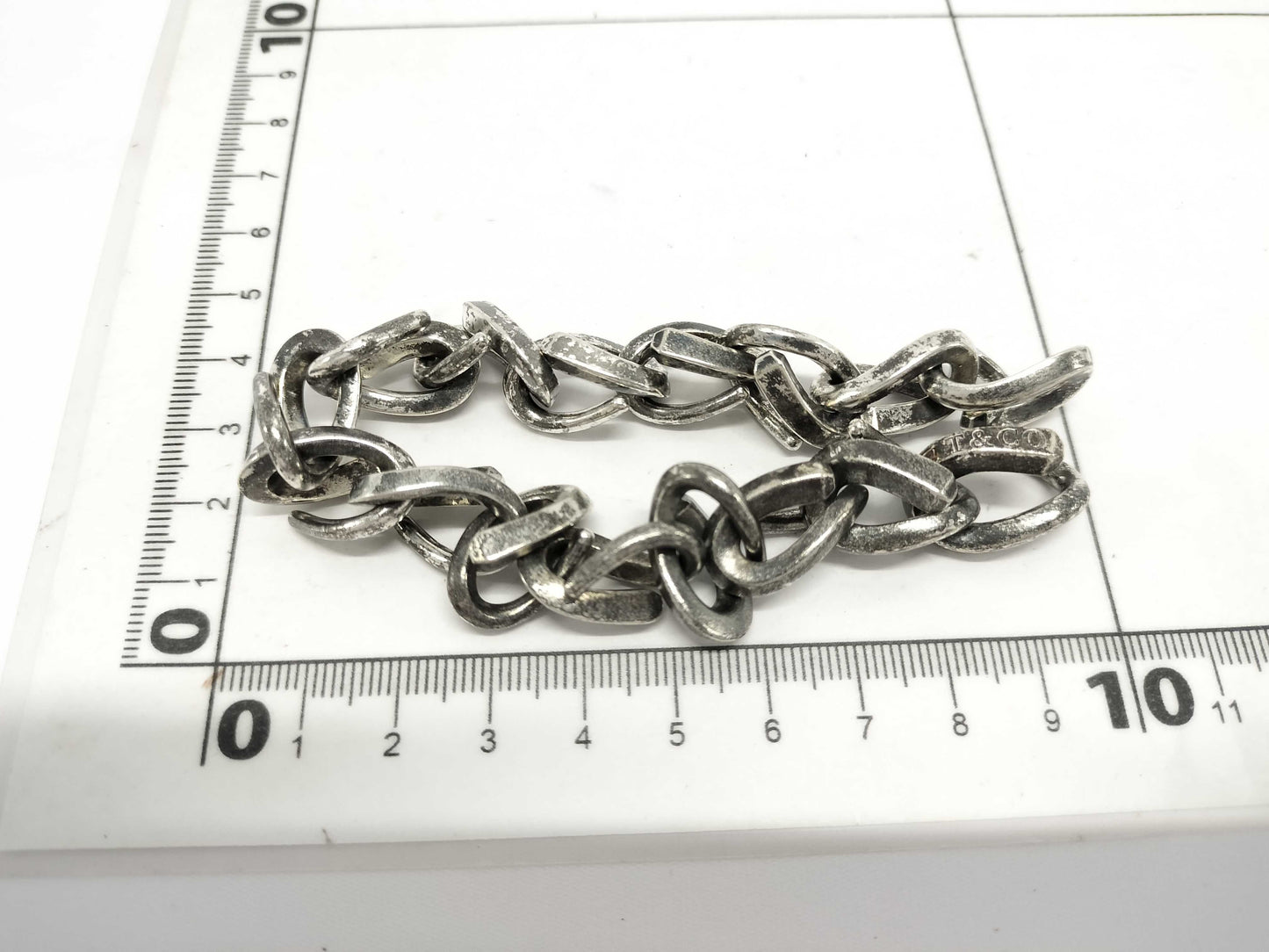 Tiffany & Co. Tiffany Forge Large Link Bracelet, Oxidized Finish, 16 Links , Ag925, 77.0g