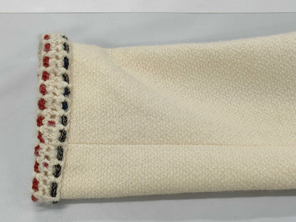 CHANEL CHANEL 18A Trimmed Tweed Jacket Ecru Size 34 Jacket Jacket