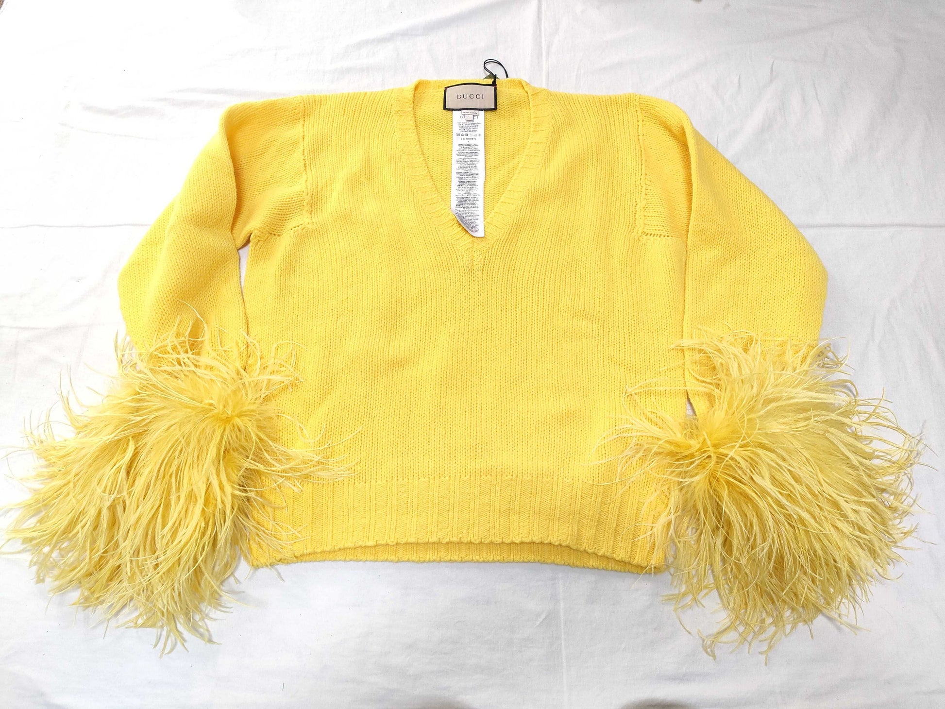 GUCCI Knit Sweater with Tags, Removable Fur, Top