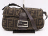 FENDI Wool and Leather Zucca Pattern Mamma Bucket One-Shoulder Bag Beige Brown Shoulder Bag
