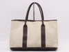 HERMES Toile H Buffle Skipper Tote Bag with "C" Stamp, Garden Party, Optical H, Brown