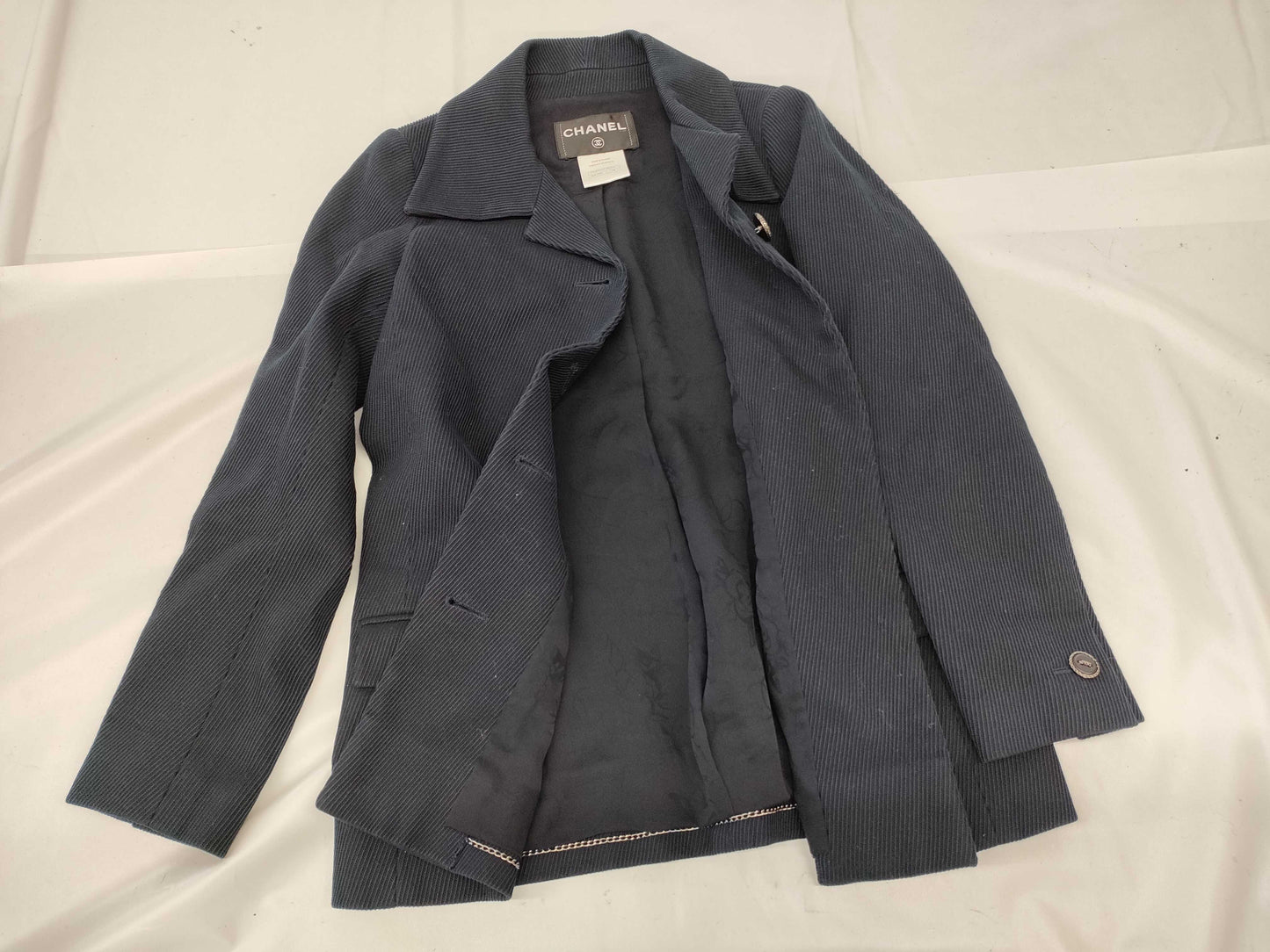 CHANEL P51553 Cotton Chain Button Tailored Jacket Size: 38 Jacket