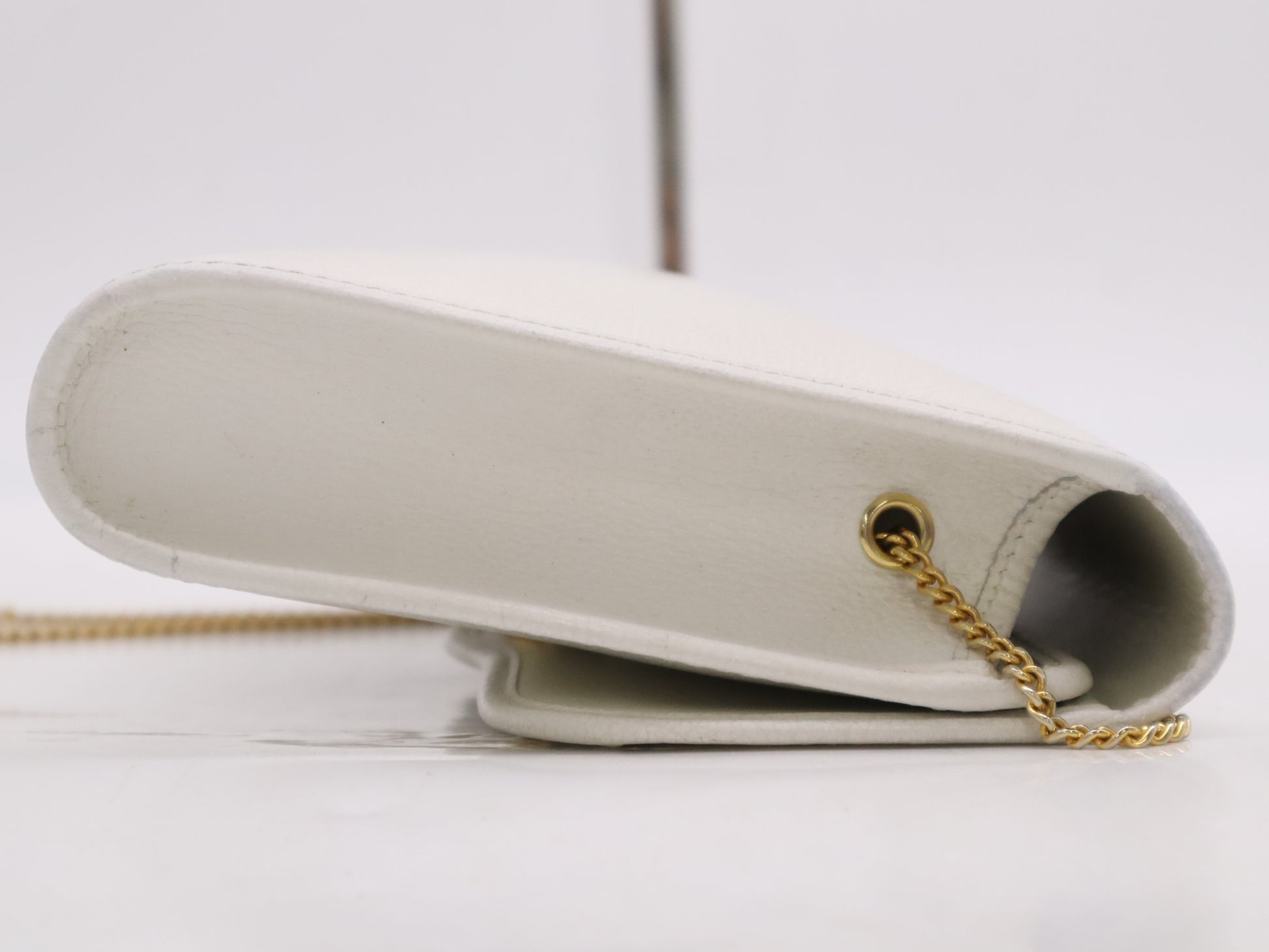 Dior Leather Logo Chain Shoulder Bag White Shoulder Bag