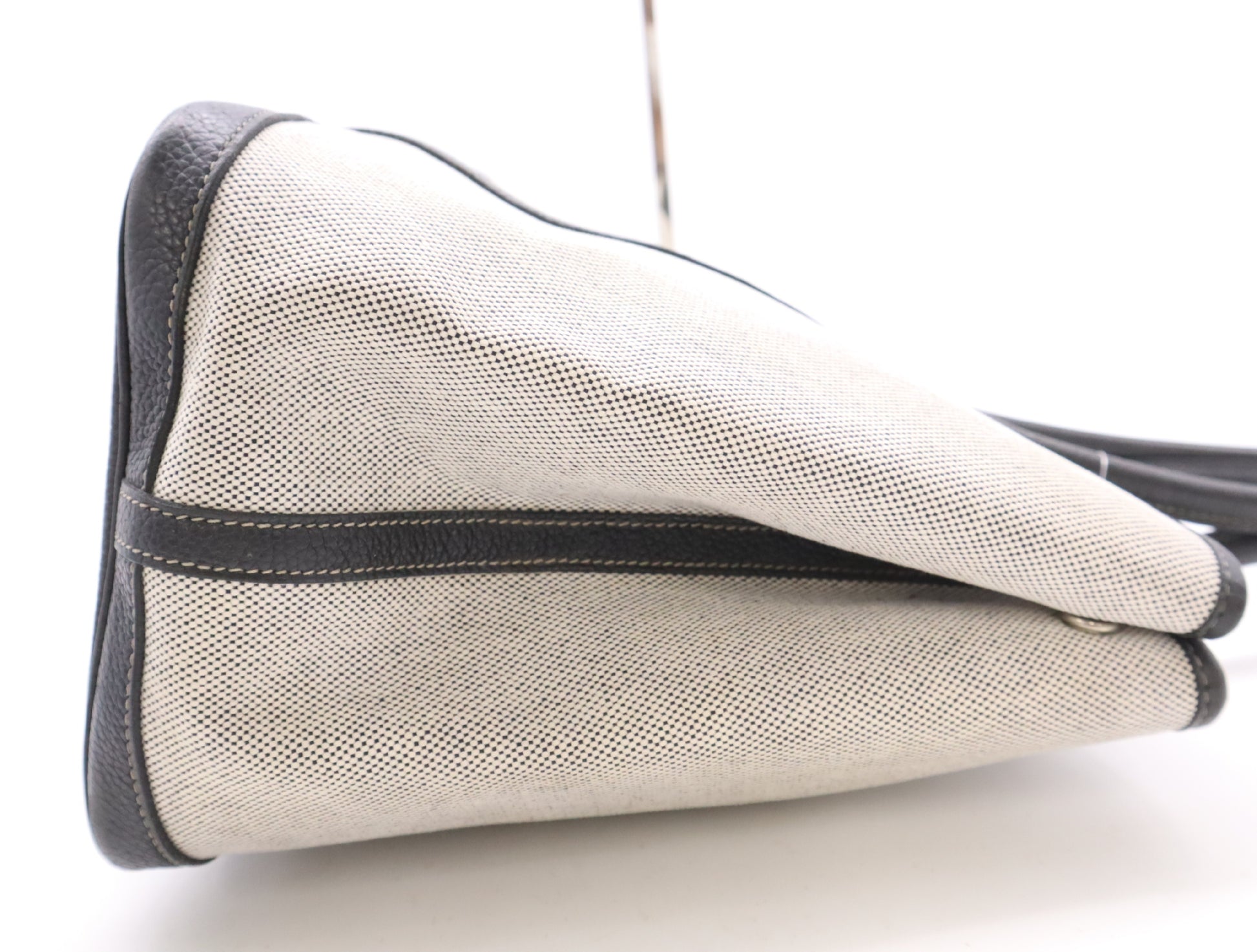 HERMES Garden Party PM Tote Bag 2006 Limited Edition Toile H Leather Tote Bag