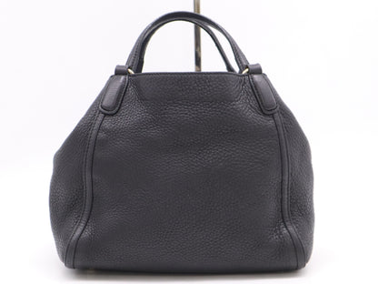 GUCCI Leather Soho 2-way Handbag/Shoulder Bag in Black with Shoulder Strap