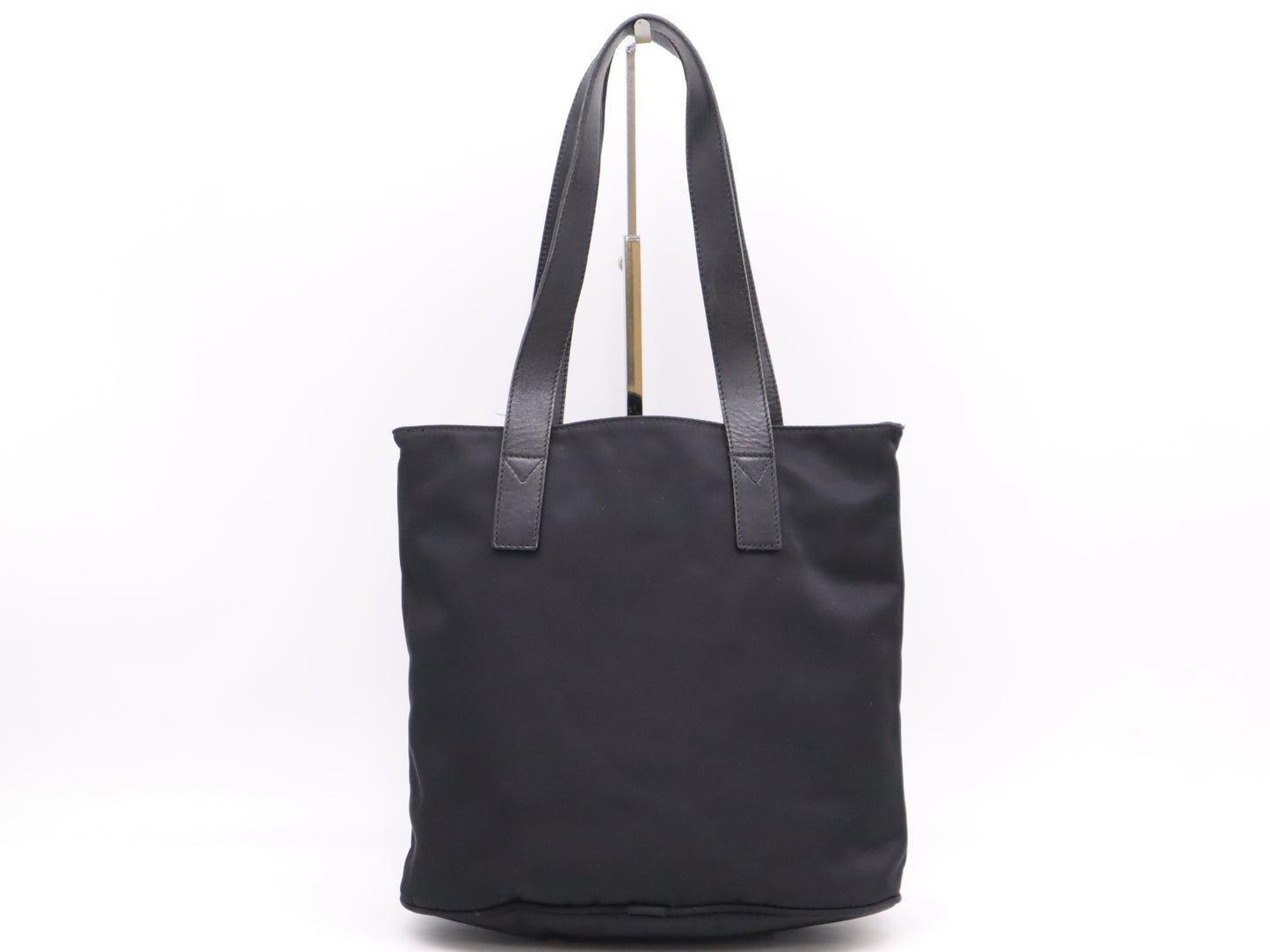 FENDI nylon and leather tote bag, black