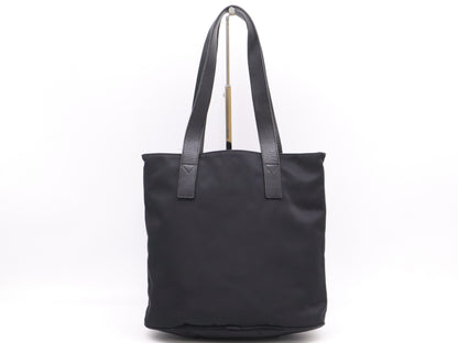 FENDI nylon and leather tote bag, black