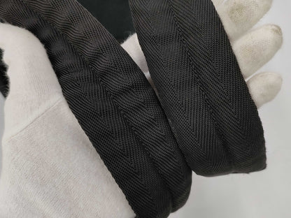 PRADA Nylon Backpack with Triangle Plate and Leather in Black