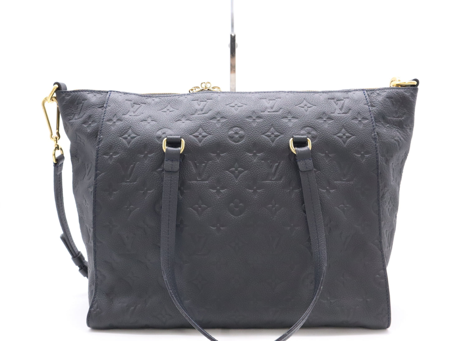 LOUIS VUITTON M41065 Monogram Empreinte Le Migneuse PM Noir Tote Bag with Shoulder Strap