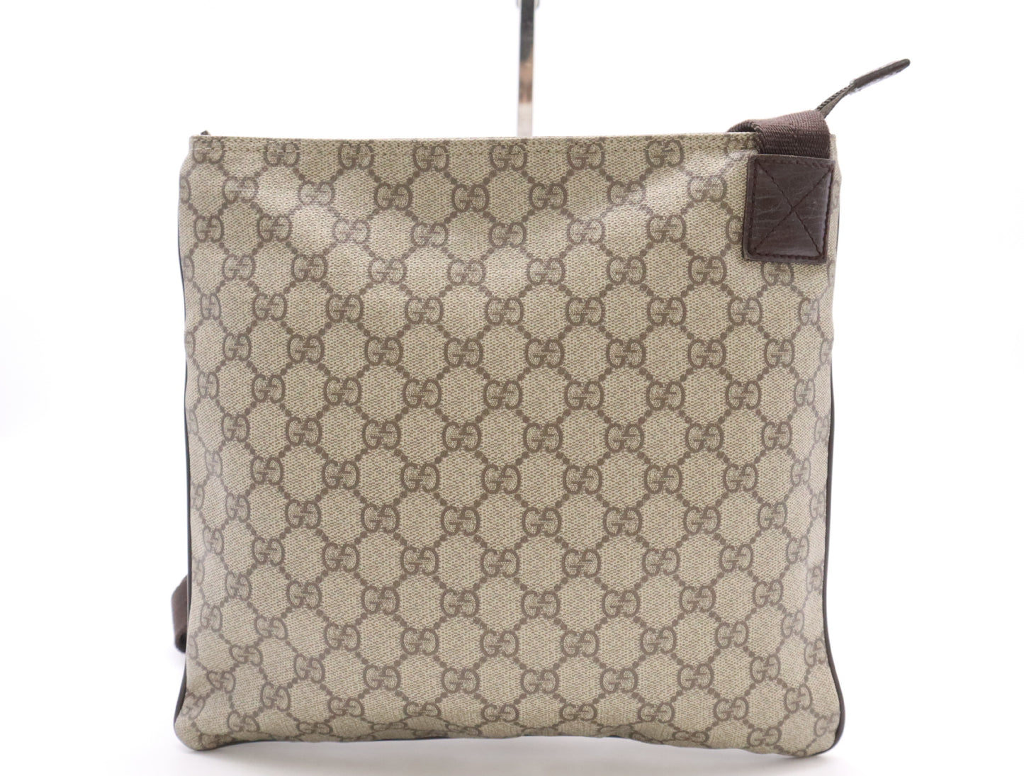 GUCCI Leather GG Supreme Shoulder Bag Brown Shoulder Bag