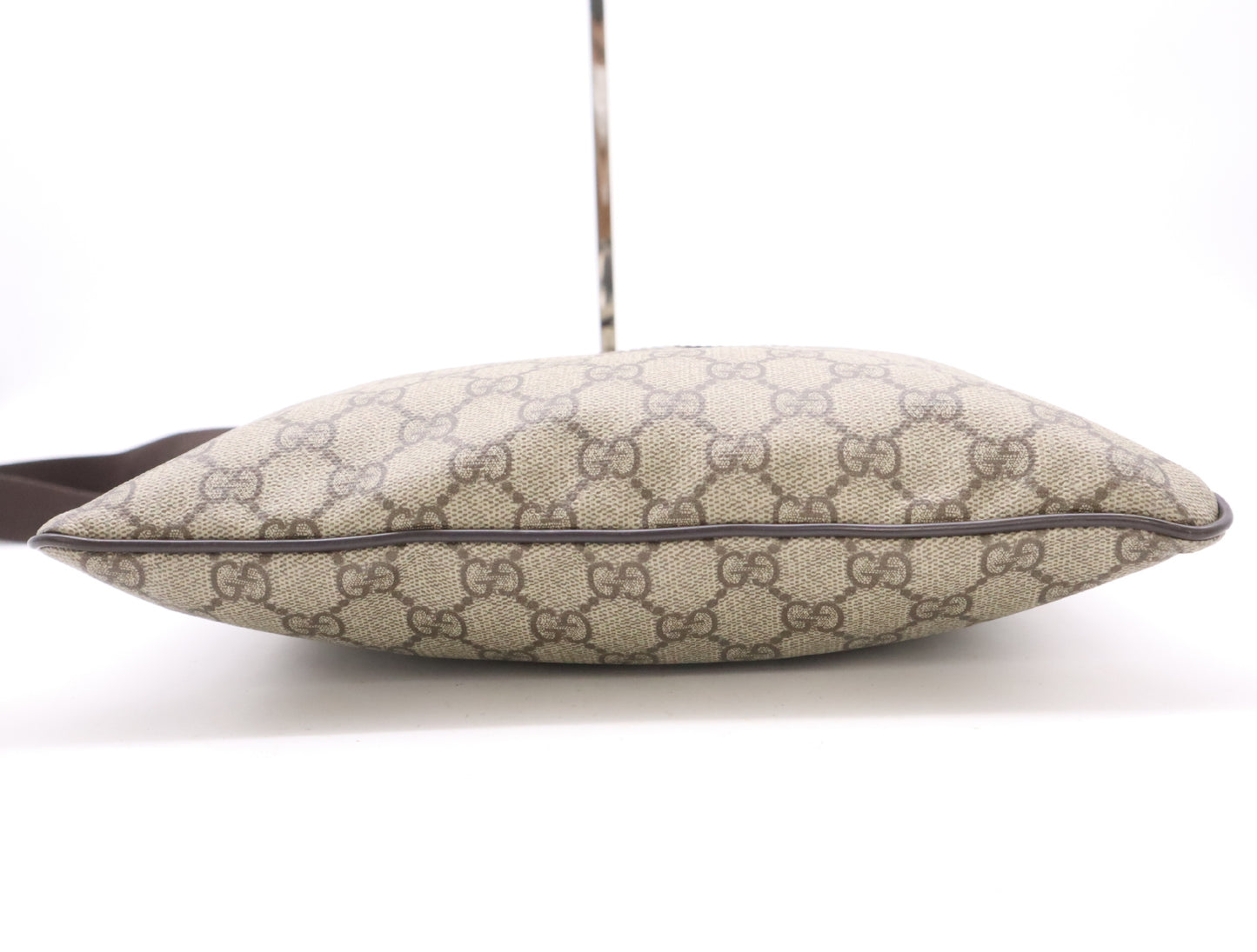 GUCCI Leather GG Supreme Shoulder Bag Brown Shoulder Bag