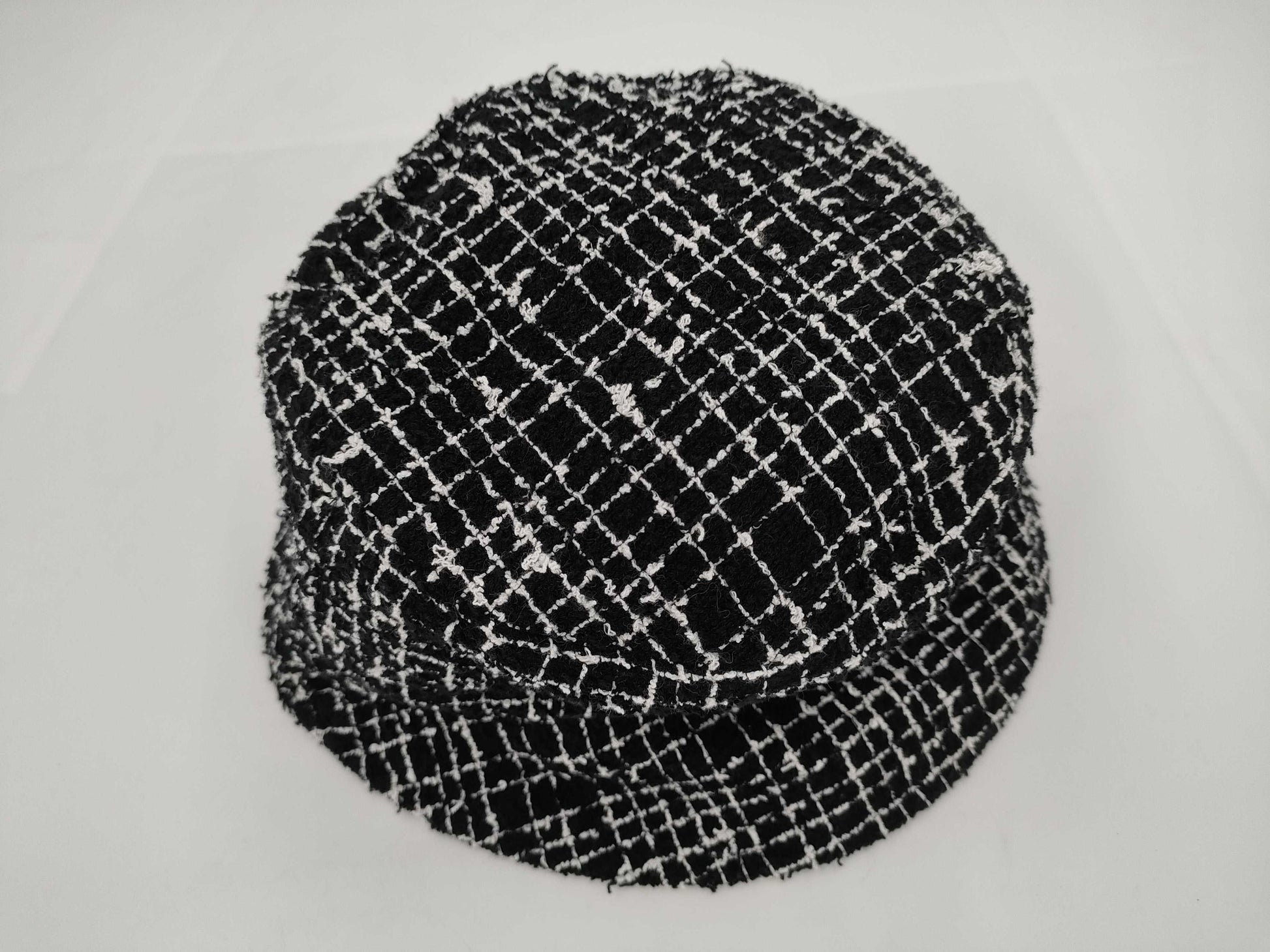 CHANEL Tweed Bucket Hat with Coco Mark, Black, Size: M Other Accessories