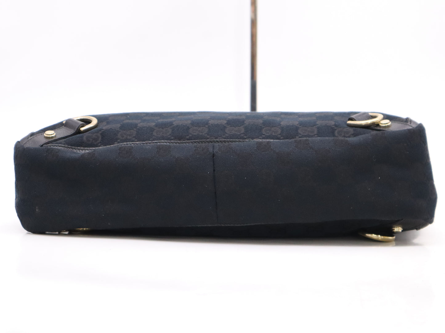 GUCCI Canvas Abbey GG Canvas Tote Bag Black GD Hardware Tote Bag