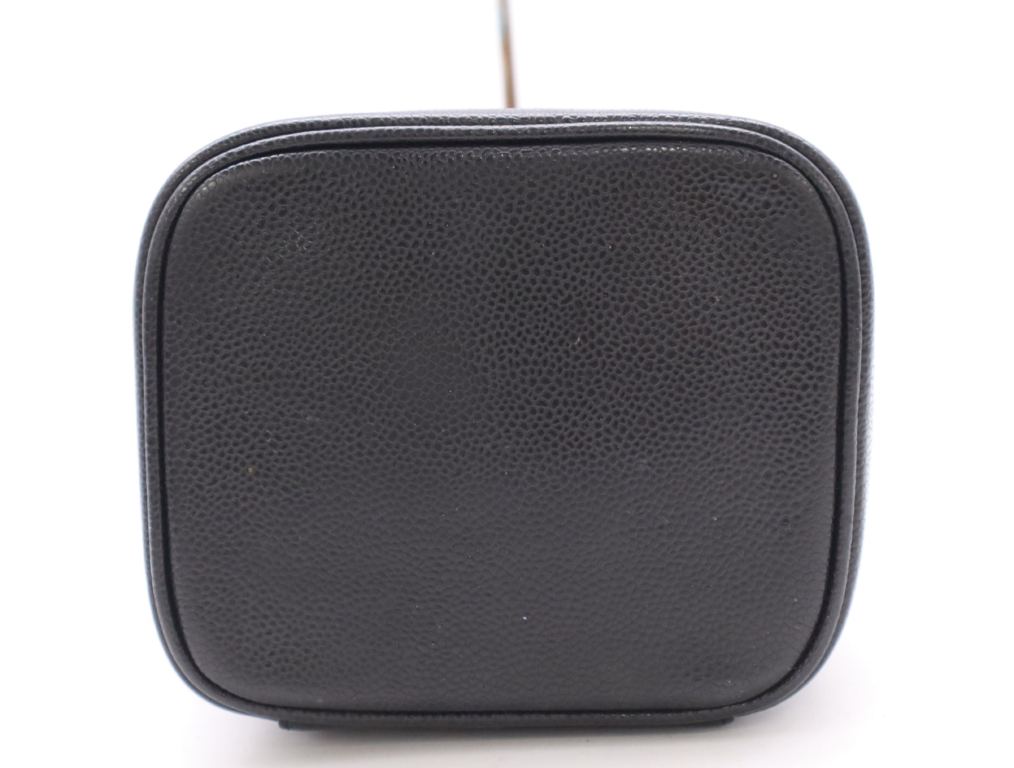 CHANEL Caviar Skin Vanity Pouch with Coco Mark, GD Hardware, Black Seal, 7059005 Handbag
