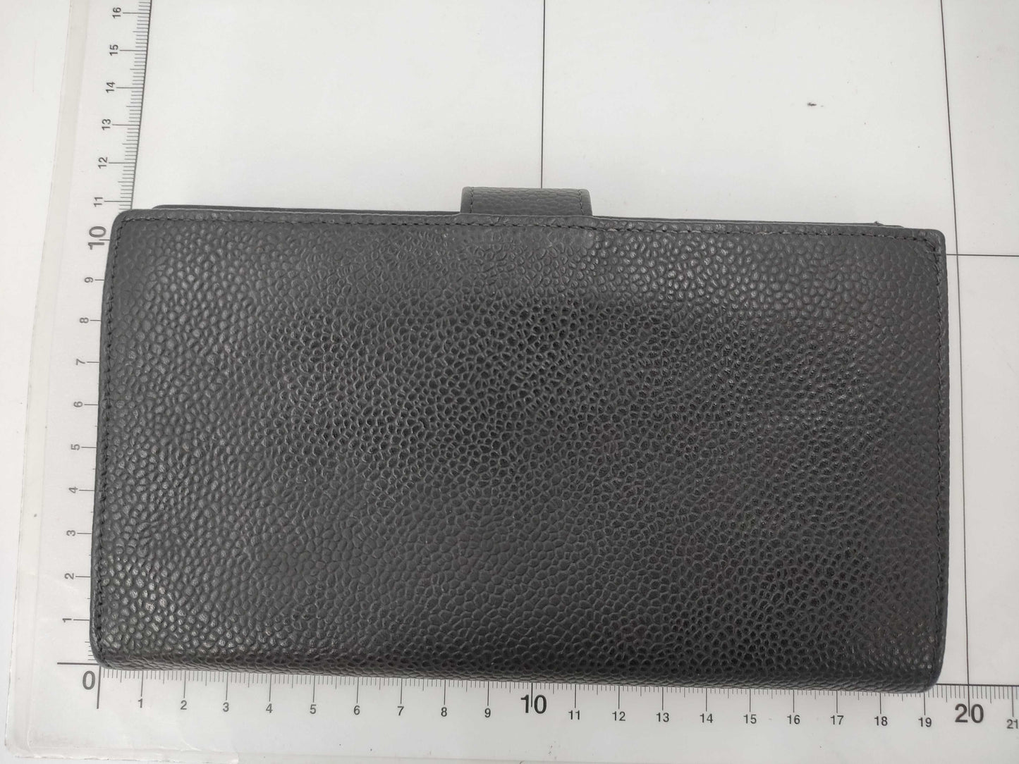 CHANEL Caviar Skin Coco Mark Black Wallet with Box and Card 7697016