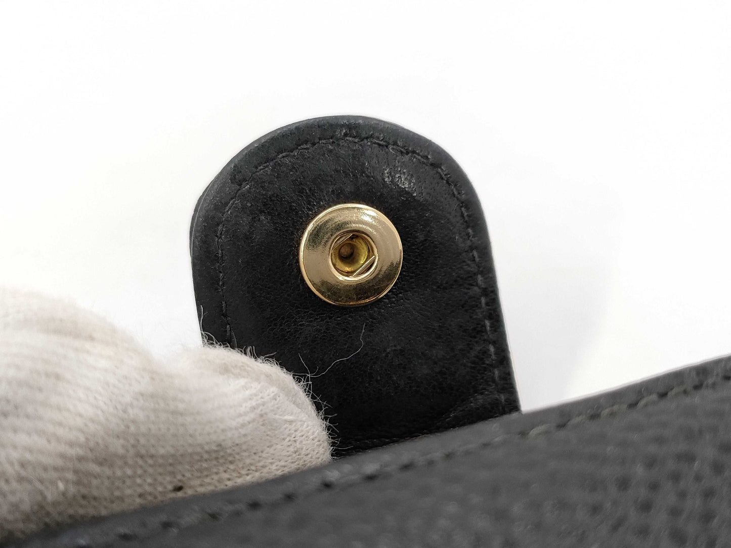 CHANEL Caviar Skin Coco Mark Black Wallet with Box and Card 7697016