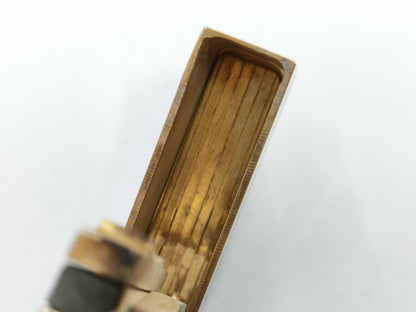 S.T.Dupont D-Line Lighter, Reddish-Brown Lacquer with Glitter, Pink Gold Color, Box and Case Included, Other Accessories