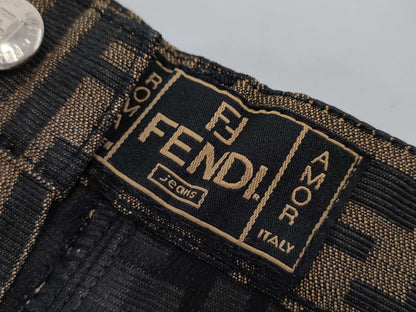 FENDI Zucca Skirt Brown Size 26 Skirt