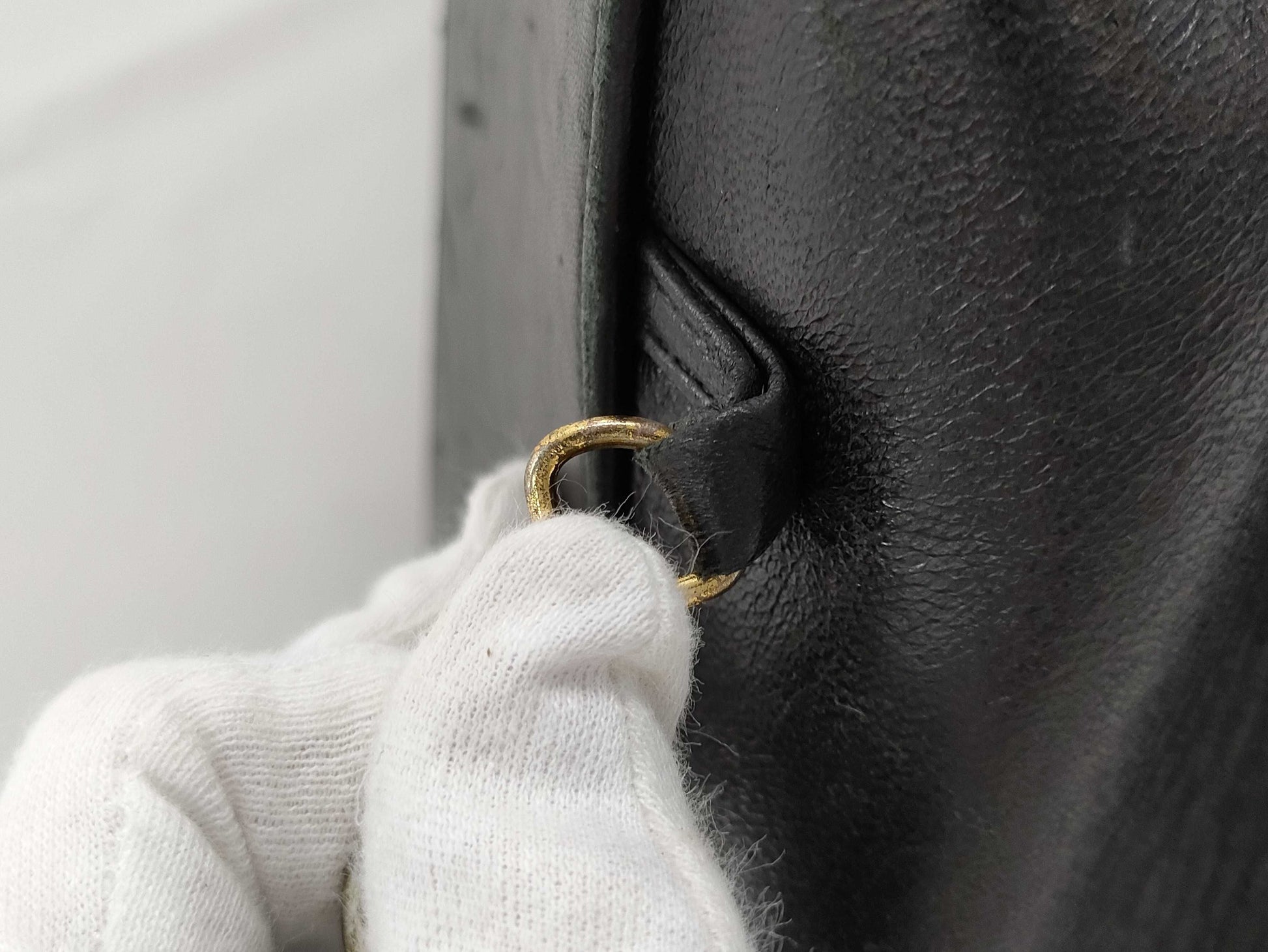 CHANEL Lambskin Drawstring Chain Shoulder Bag Black Backpack