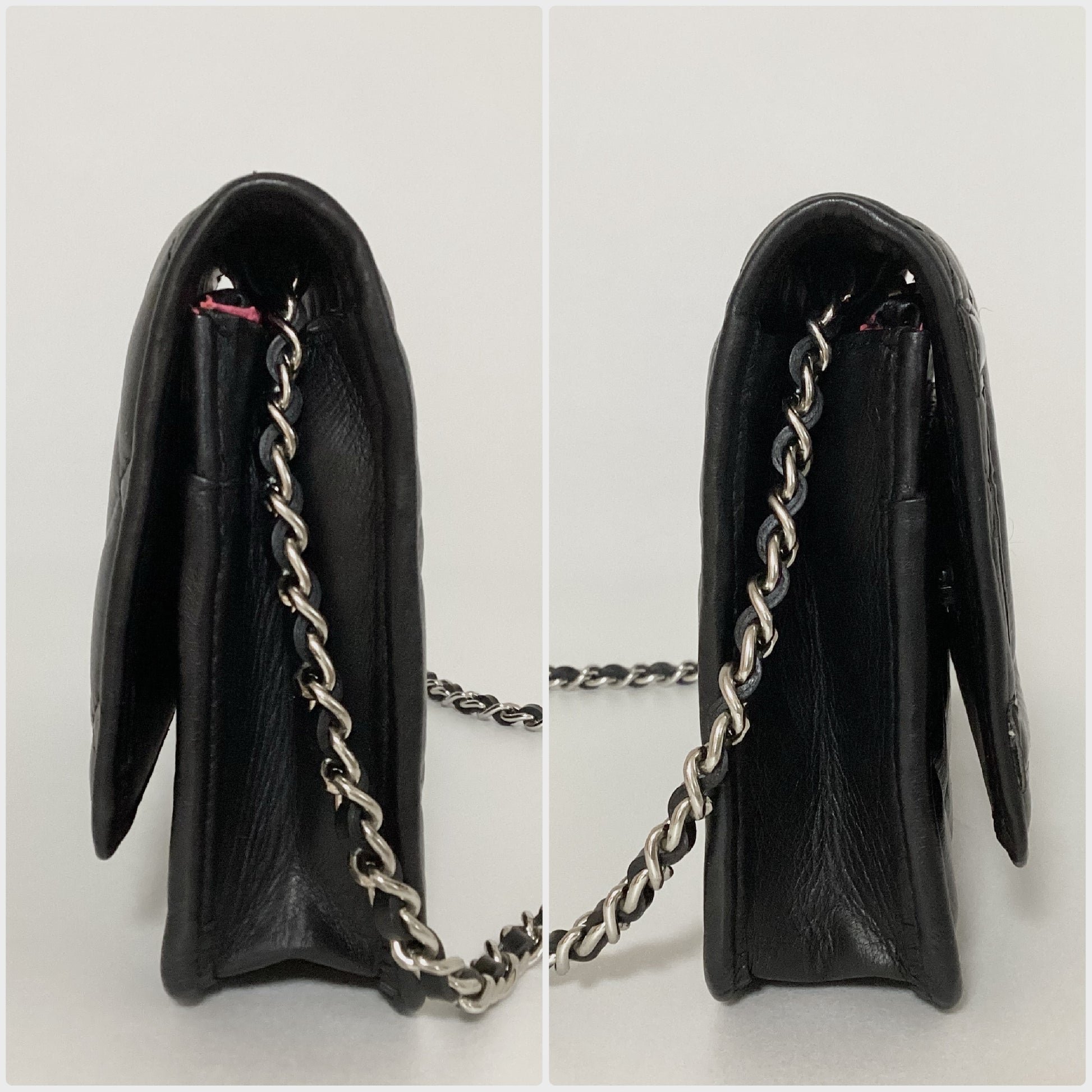 CHANEL Cambon Line Chain Wallet Shoulder Bag Black Shoulder Bag