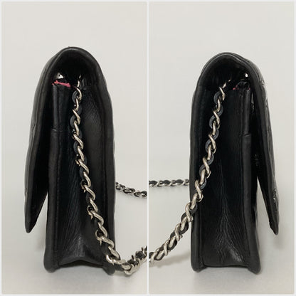 CHANEL Cambon Line Chain Wallet Shoulder Bag Black Shoulder Bag