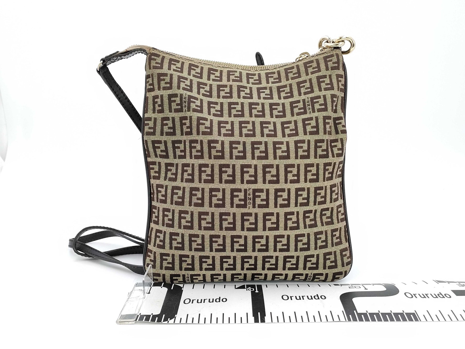 FENDI Brown Zucchino Shoulder Bag