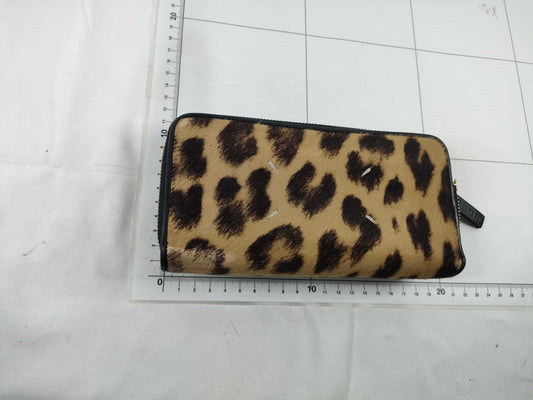Maison Margiela 4-Stitch Leopard Print Harako Zip-Around Long Wallet