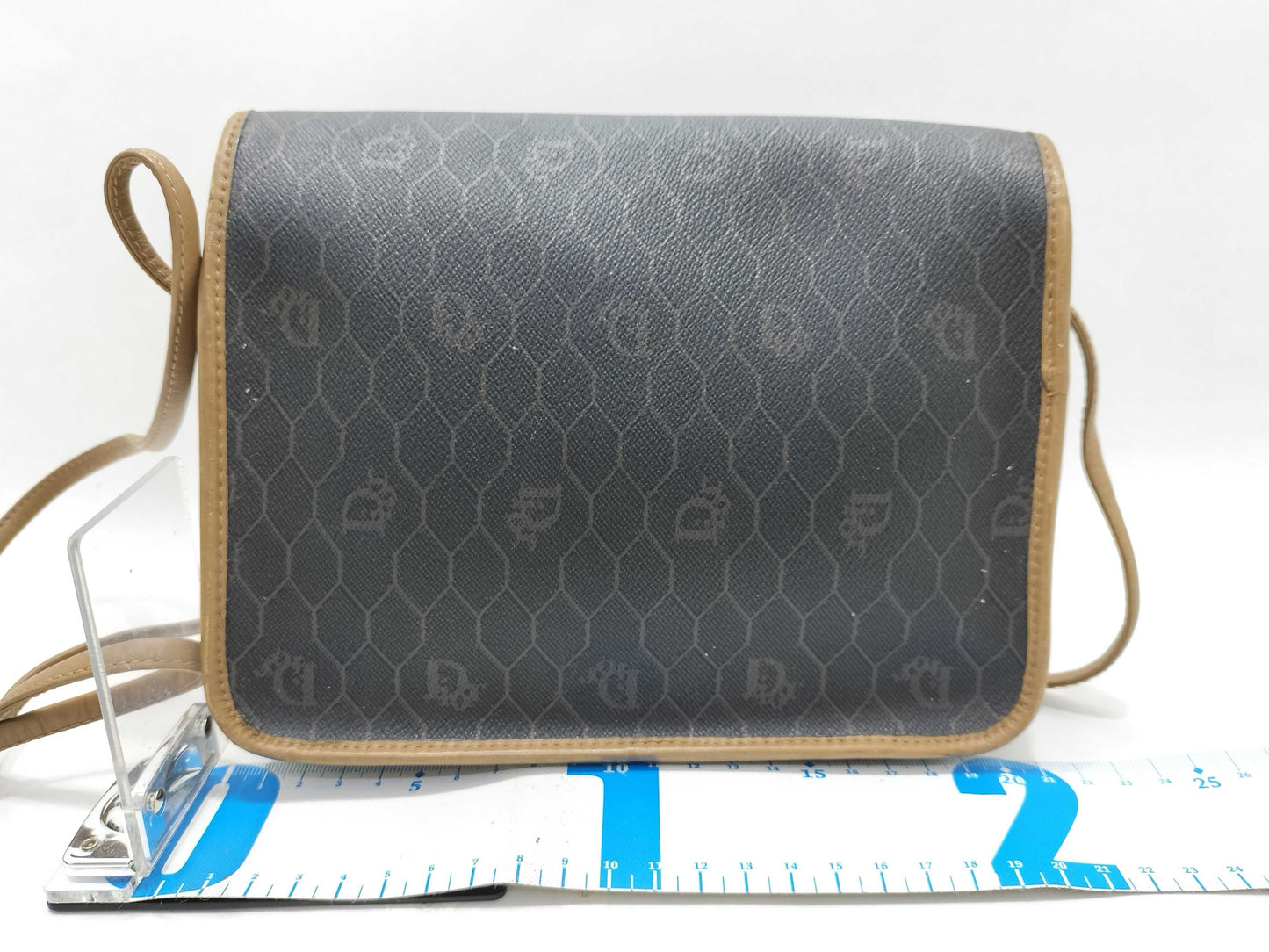 Dior Brown PVC Logo Shoulder Bag