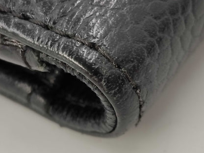 CHANEL Caviar Leather Double-Hook Wallet with Black Lid and Seal