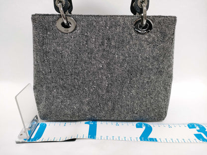 Dior Lady Dior Cannage Canvas Handbag Wool Handbag