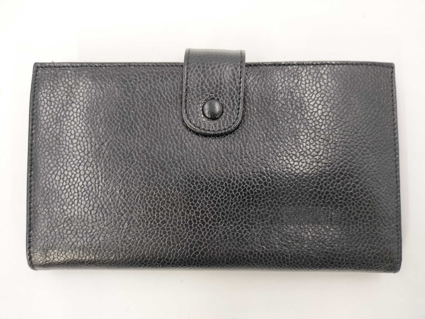 CHANEL Coco Mark Bifold Wallet, Caviar Black, Sticker and Card Holder