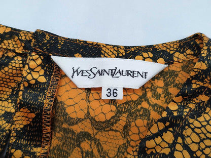 Yves Saint Laurent Color Shirt, Cut and Sewn, Floral Print, Size 36, Top
