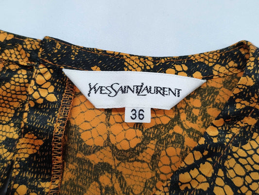 Yves Saint Laurent Color Shirt, Cut and Sewn, Floral Print, Size 36, Top