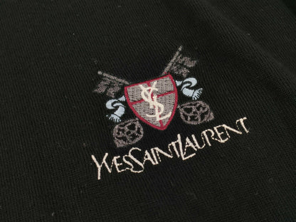 Yves Saint Laurent sweater with YSL patch, black top