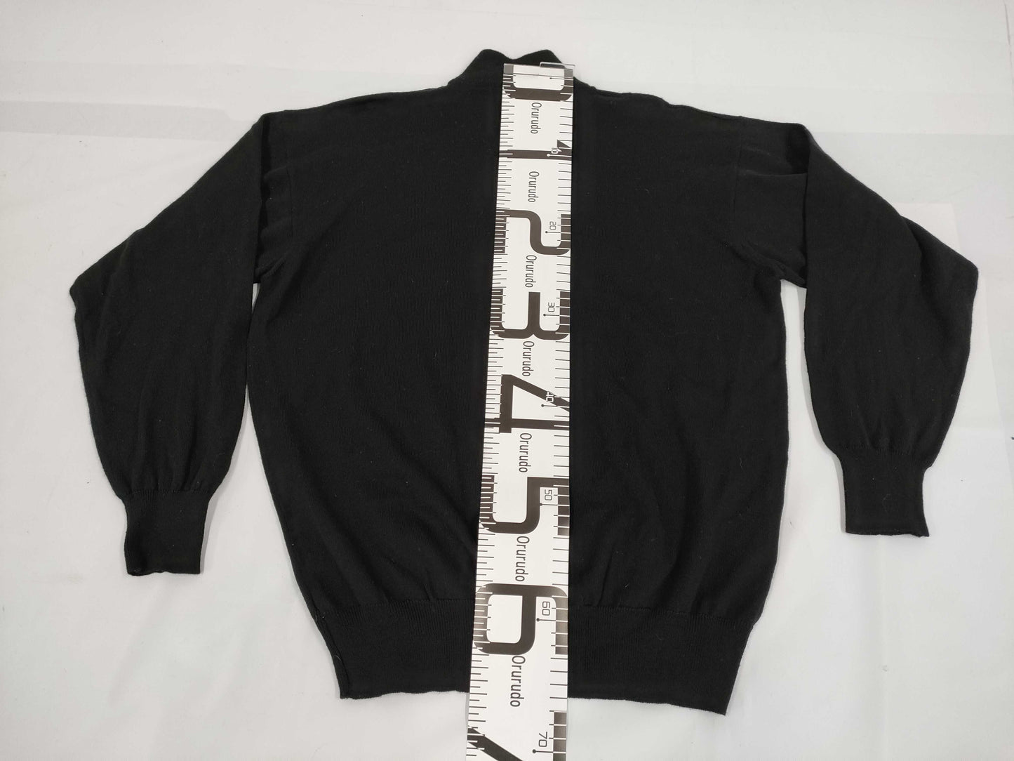 Yves Saint Laurent sweater with YSL patch, black top