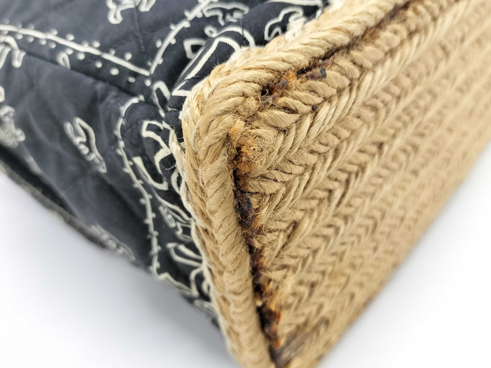 CHANEL Chanel Bandana Print Matelasse Coco Mark Turnlock Black Gold Cotton Shoulder Bag 2nd Series