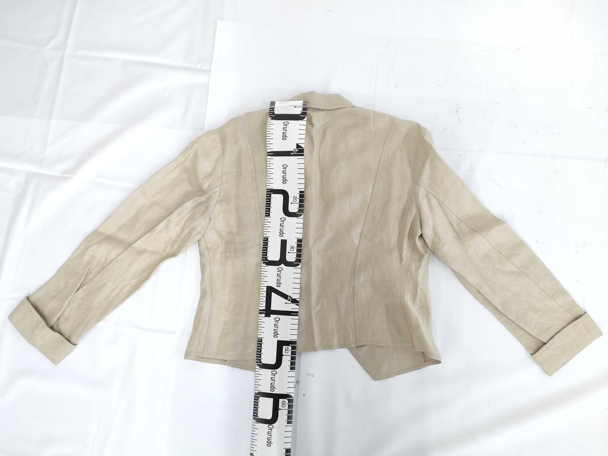 CHANEL Cotton Coco Mark Button Jacket Beige