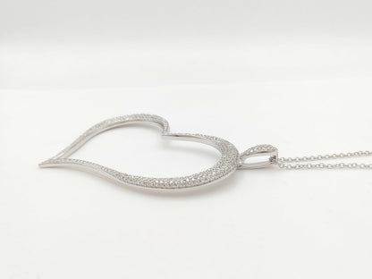 PIAGET Limelight Heart Diamond Necklace in 750 White Gold, 30.6g 